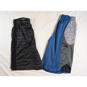 Jordan Nike Dry Fit Shorts Men's Large Blue Black Basketball Athletic Gym Active